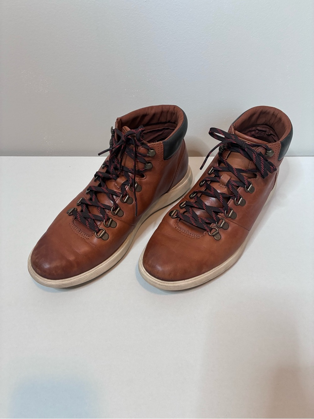 Cole Haan Grand.ØS Essex Hiker Boots Brown Leather Men’s 10 C30192